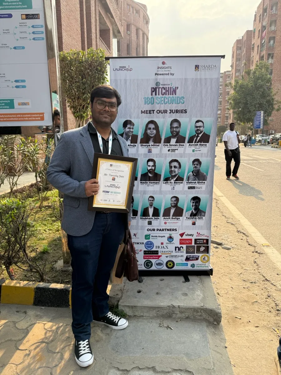 Pitch in 180 Seconds — Sharda University